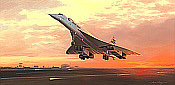 Flying into History, Concorde aviation art print by Adrian Rigby