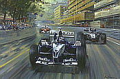 Colombian-Magic, Juan Pablo Montoya Williams-BMW F1 Motorsport Kunstdruck von Alan Fearnley