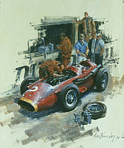 Maserati 250F 1954-58, Formel-1 Kunstdruck von Alan Fearnley