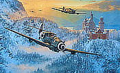 Up Amongst Eagles - Messerschmitt Bf109 Luftfahrtkunst von Anthony Saunders