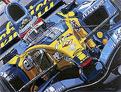 Viva Fernando, Fernando Alonso Renault Formula One art print by Colin Carter