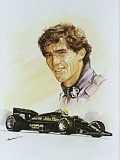 Ayrton Senna John Player Special Lotus art print by Craig Warwick