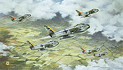 JG-71 Richthofen, Canadair CL-13B Sabre Luftfahrt-Kunstdruck von Friedl Wuelfing