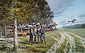 Thunder in the Sky, Fw 190 D and Me 262 JV44 aviation art print by Geoff Nutkins