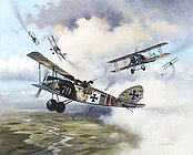 The Forge, Halberstadt CL IV aviation art print by Heinz Krebs