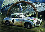 Mercedes 300 SL Carrera Panamericana 1952 motorsport art print by Hessel Bes