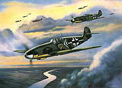 JG-54 Green Hearts, Messerschmitt Bf 109 Luftfahrt-Kunstdruck von Jerry Crandall