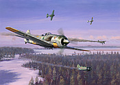 Winter Wulf - Focke Wulf 190 Grünherz Luftfahrtkunst von Jim Laurier