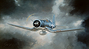 Corsair F4U aviation art print by John Young