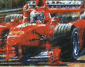 Victory Lap, Eddie Irvine Ferrari F1 art print by Juan Carlos Ferrigno