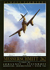 Famous Fighters Messerschmitt Me-262 aviation art print by Mark Postlethwaite