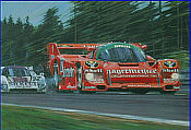 The Chase, Porsche 962C motorsport art print by Nicholas Watts