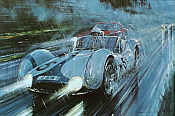 Victory Bound, Maserati Tipo 61 Birdcage Nuerburgring motorsport art print by Nicholas Watts