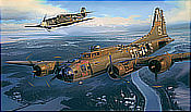 The Guardian - Messerschmitt Bf 109 und B-17 Flying Fortress Luftfahrtkunst von Nicolas Trudgian