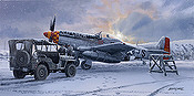 Winter of '45, P-51D Mustang Old Crow aviation art print by Philip E West