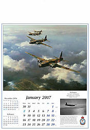 Flugzeug-Kalender-2017 - Vickers Wellington Luftfahrtkunst von © Robert Taylor