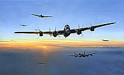 Target Bearing 270, Avro Lancaster Attack on the Tirpitz aviation art print by Robert Taylor