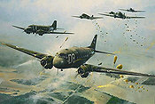 The Road to the Rhine, C-47 Dakota paratrooper aviation art print by Robert Taylor