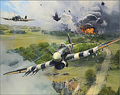 Wandkalender 2021 Luftfahrtkunst Weltkrieg Flugzeuge Hawker Typhoon - April