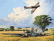 Wandkalender 2022 Reach for the Sky Spitfire Heinkel He 111 - August