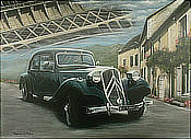 Citroën Traction Avant - Automobil Kunstdruck von Roger van den Berg